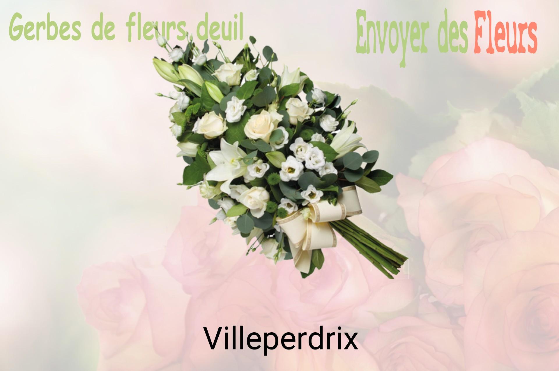 Gerbe de fleurs de deuil livrée à Villeperdrix